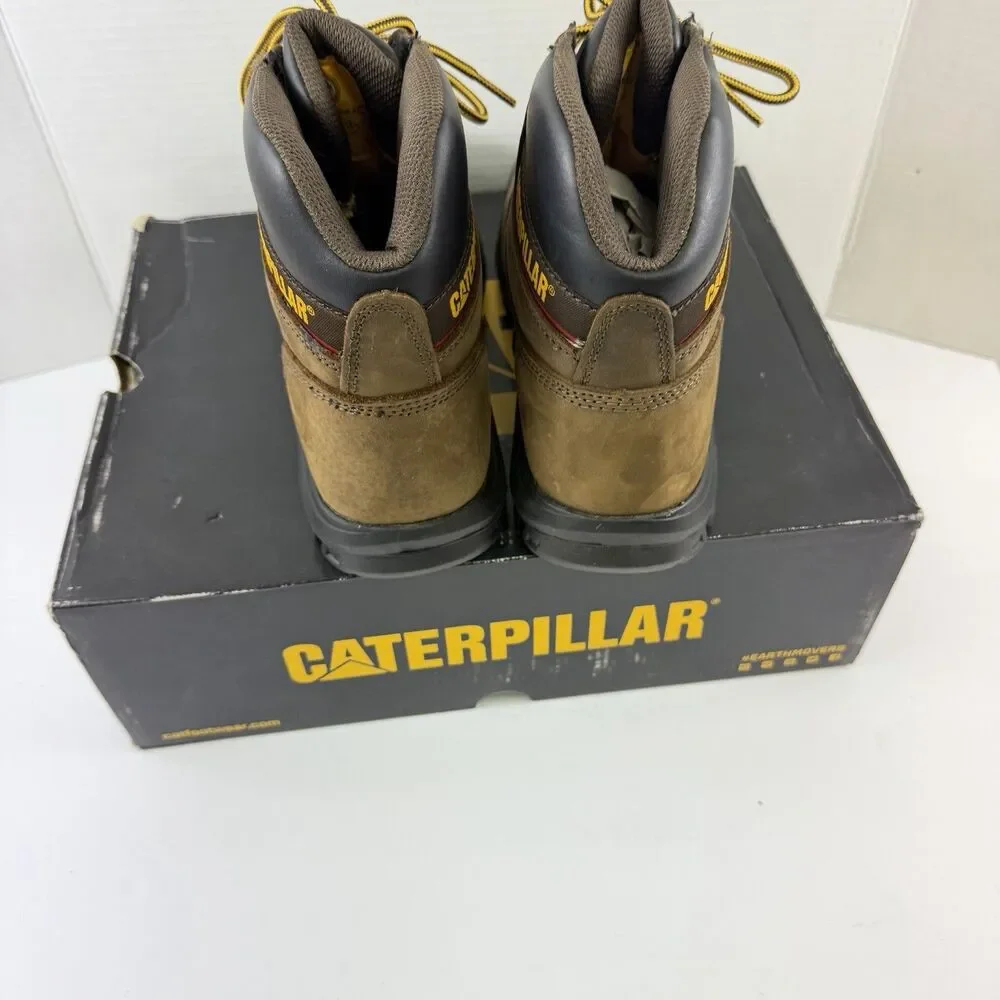 Cat Footwear Men's Outline Soft ToeWork Boot Size 9 Medium Seal Brown New